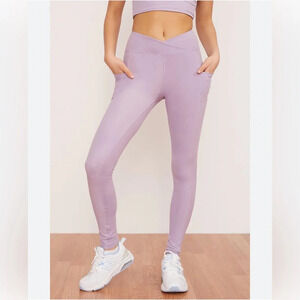 Wolven Lavender Crossover Pocket Leggings NWT XS
